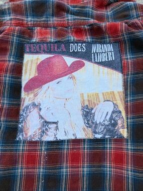 Miranda Lambert 'Tequila Does' Patch Plaid Shirt